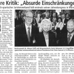 16.06.2006 Münsterische Zeitung "Klare Kritik: Absurde Einschränkungen"